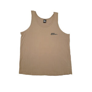 Vtg 90s No Fear Beige Tank Top Men’s L Skate Moto Street Sleeveless Shirt